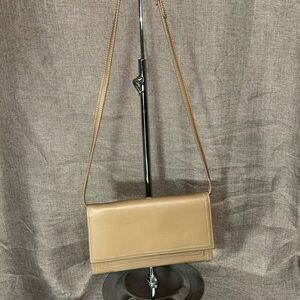 The SAK Envelope Tan Leather Small Mini Shoulder Bag 100% Leather